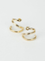 Brinco ear cuff liso com banho dourado em ouro 18k.