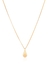 Choker Veneziana com pingente de gota lisa com banho dourado em ouro 18k.