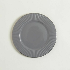 PLATO DE POSTRE GRIS DORADO - comprar online