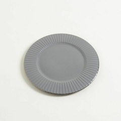 PLATO PLAYO GRIS BORDE DORADO - comprar online