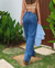 Calça Jeans Wide Leg Feminina Cintura Alta Destroyed na internet