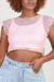 Cropped Tule Rosé - comprar online