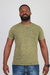 Camiseta Masculina Básica Estonada Verde Oliva