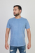 Camiseta Masculina Básica Estonada Azul Cobalto