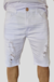 Bermuda Jeans Masculina Branca Destroyed