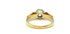 Anillo Cintillo Solitario Oro 18k Brillante A0129. Certif. en internet