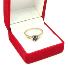 Anillo Oro 18k Brillantes Y Zafiro Mod. A0104. Certif. Gtia. - tienda online