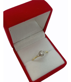 Anillo Cintillo Solitario Oro 18k Brillante A0123 Certif. en internet