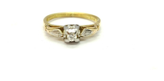 Imagen de Anillo Cintillo Solitario Oro 18k Brillante A0125. Certif.