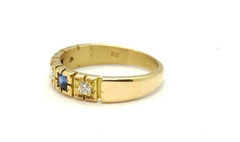 Anillo Oro 18k Solitario Cintillo Zafiro Mod. A0142 Certif en internet