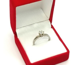 Anillo Cintillo Solitario Oro 18k Brillante A0126. Certif. - tienda online