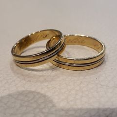 Alianzas Oro 18k Cinta Con Hilo Oro Blanco 13 Grs. - comprar online