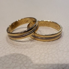 Alianzas Oro 18k Cinta Con Hilo Oro Blanco 12 Grs. - comprar online