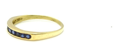 Anillo Oro 18k Solitario Cintillo Zafiro Mod. A0145 Certif en internet