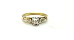 Anillo Cintillo Solitario Oro 18k Brillante A0125. Certif. - MADANÍ Joyas y Relojes