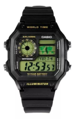 Reloj Casio Ae-1200wh-1bvcf Hombre Illuminator Envío Gratis