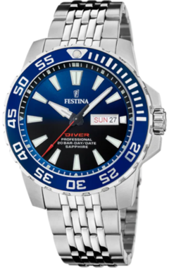 Reloj Festina F20661 1 Diver 200m Zafiro Hombre Agt. Oficial