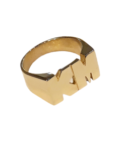 Anillo Doble Inicial Oro 18k 8 Gs Mujer Garantia Certificada - comprar online