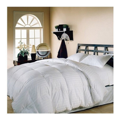 Acolchado Haussman Ecodown Diseño Rayado Color Blanco De 270cm X 250cm