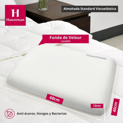 Almohada Inteligente De Velour 60x40 Cm Importada Pack X2 - comprar online