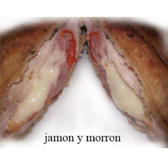 JAMON MORRON Y MOZZARELLA