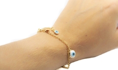 Pulseira double eye folheada - comprar online