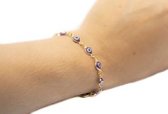 Pulseira blue eye folheada - comprar online