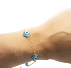 Pulseira light blue folheada - comprar online