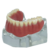 Macro Modelo Anatômico Odontológico Mandíbula Overdenture Acrílica com 2 Barra Bola e Prótese Inferior - comprar online