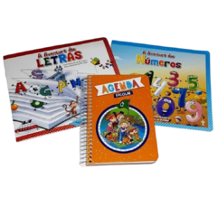 Kit Livros Infantis e Agenda Escolar