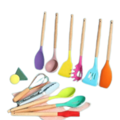 Kit Cozinha (CHASANWAN) – 12 Peças Multicores, Antiaderentes, Utensílios de Silicone Premium na internet