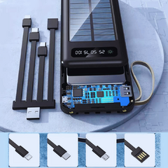 Power Bank Solar (SANDIAN) 200.000mah com Tela Digital - Presentes Mais