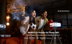 Projetor (WEWATCH V10) - 8500 Lúmens 1280x720hd 1080p FHD, Wi-Fi, Bluetooth, HDMI e USB. - comprar online