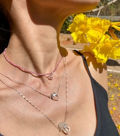 Choker Mini Cristais Turmalina Rosa na internet