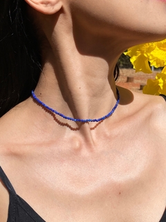 Imagem do Choker Mini Cristais Lápis-lazúli