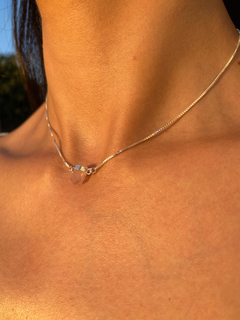 Choker Biponta Quartzo Rosa - comprar online