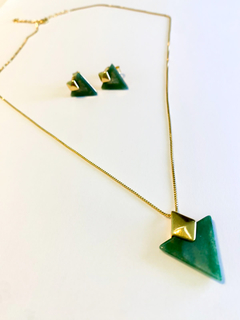 Conjunto Quartzo Verde Triangulo