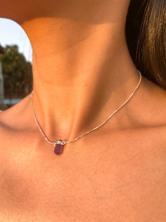 Choker Biponta Ametista