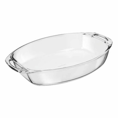 Assadeira Oval de Vidro Temperado Seletta 4.2 Litros Sem Tampa Forma de Vidro Marinex Grande Travessa Lasanheira Para Forno Nadir Figueiredo - comprar online