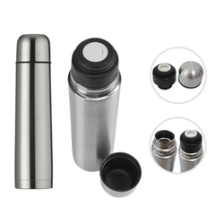 Garrafa Térmica de Aço Inox 1 Litro Inquebrável Squeeze Isotérmica Para Café Água Quente e Bebidas Geladas Camping Academia Vaccum Flask Ingá - comprar online