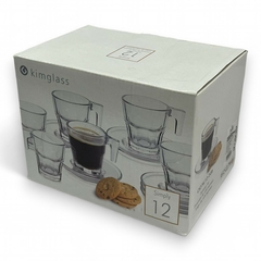 Imagem do Jogo de Xícaras Café Expresso Vidro 80ml Kit 12 Peças