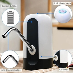 Bomba Elétrica Galão de Água Bomba de Água Automática USB Bivolt Com Bateria Recarregável e Lâmpada Led Bebedouro Dispensador de Água Universal Ingá na internet