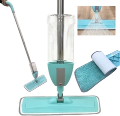 Mop Spray Prático Rodo Vassoura Mágica Esfregão de Microfibra Limpeza Fácil Com Reservatório Produtos de Limpeza 500ml 123 Clean