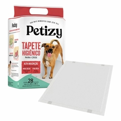 Tapete Higiênico Para Cães Kit de Tapetes Descartável Para Pets Cachorro e Gato Pacote Com 28 Unidade Tamanho Extra Grande 80 x 60 cm Petizy