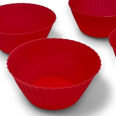 Forma Antiaderente Com Forminhas de Silicone Para 6 Pão de Queijo e Cupcake Assadeira Para Muffins Queijadinha e Empadas Forma com 6 Cavidades Ingá