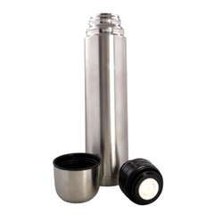 Garrafa Térmica de Aço Inox 1 Litro Inquebrável Squeeze Isotérmica Para Café Água Quente e Bebidas Geladas Camping Academia Vaccum Flask Ingá - Donna Casa