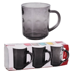 Kit de Xícaras Para Café Com 3 Peças Jogo de Canecas de Vidro Colorida 230ml Chá e Café Conjunto de Canecas Breda Design Moderno Bubble Wincy