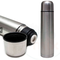 Garrafa Térmica de Aço Inox 1 Litro Inquebrável Squeeze Isotérmica Para Café Água Quente e Bebidas Geladas Camping Academia Vaccum Flask Ingá