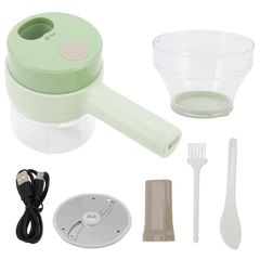 Mini Processador de Alimentos Elétrico 2 em 1 Bateria Recarregável USB Triturador Cortador e Picador Multifuncional Para Vegetais Cebola Alho Topchef - Donna Casa