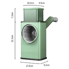 Ralador de Queijos Fatiador de Legumes e Cortador de Vegetais Multiuso Manual 3 em 1 Com Manivela Giratória Prático Para Cozinha Com 3 Lâminas Intercambiáveis Top Chef na internet